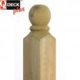 90 x 90 x 1500mm Classic Newel Post with Ball Cap