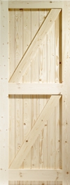  Pine Framed Ledged & braced Door